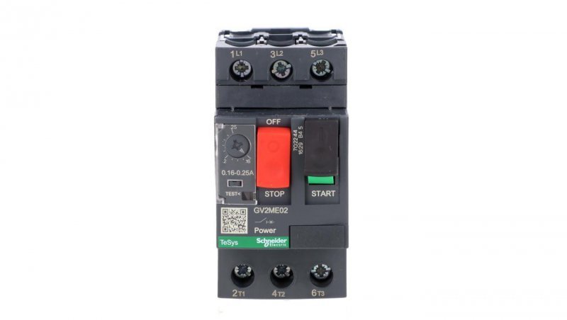 Wyłącznik silnikowy 3P 0,06kW 0,16-0,25A GV2ME02