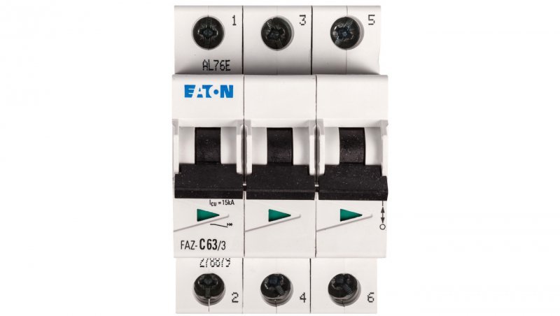 Wyłącznik nadprądowy 3P C 63A 15kA AC FAZ C63/3 278879