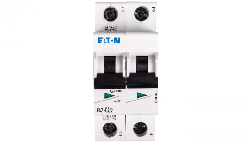 Wyłącznik nadprądowy 2P C 2A 15kA AC FAZ C2/2 278748
