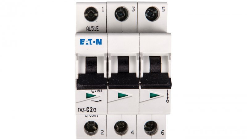 Wyłącznik nadprądowy 3P C 2A 15kA AC FAZ C2/3 278861