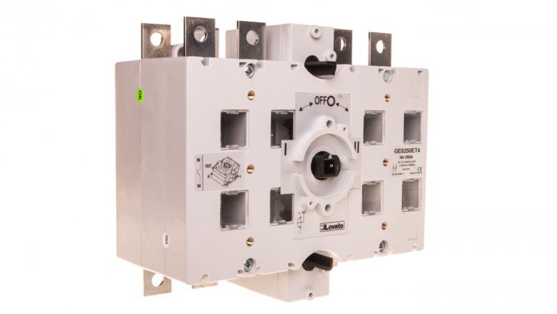 Przełącznik izolacyjny I-0-II 4P 250A GE0250ET4