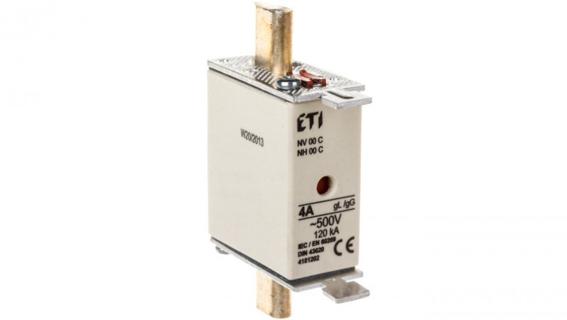Wkładka bezpiecznikowa KOMBI NH00C 4A gG/gL 500V WT-00C 004181202