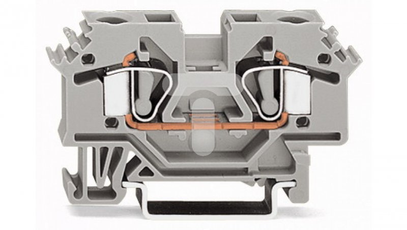 Złączka szynowa 2-przewodowa 6mm2 szara 282-601