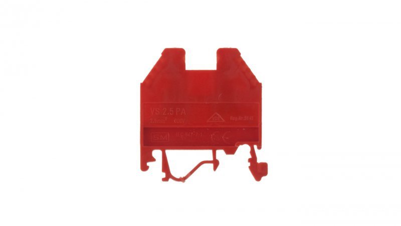 Złączka szynowa gwintowa 2,5mm2 czerwona VS 2,5 PA+ 003901002
