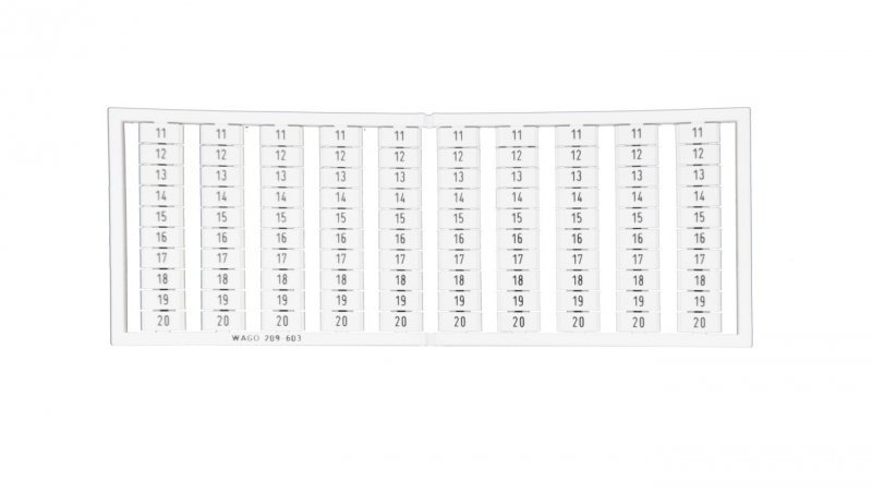 Ramka z oznacznikami 10x 11-20 209-603 /5szt./