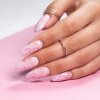 Mleczna baza kauczukowa z różowo metalicznymi płatkami Flakes Rubber Base Milk&Pink MollyLac HEMA Free 10 gram