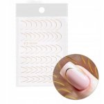 Naklejki samoprzylepne na paznokcie linia uśmiechu 48szt gold STZ-CS169