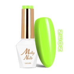 Lakier hybrydowy Molly Nails Neons Neon Kiwi HEMA/Di-HEMA Free 8g Nr 78