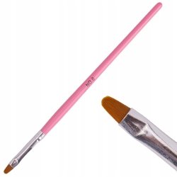 PĘDZELEK DO ŻELU MANICURE ROZMIAR 6 RÓŻOWY OWALNY DŁUGOŚĆ WŁOSIA 8 MM