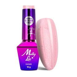 2+1gratis Lakier hybrydowy MollyLac Sparkling French Glowing empire HEMA/Di-HEMA Free 10g Nr 703