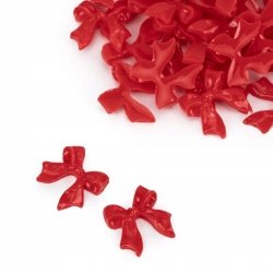 Kokardki 3D do zdobienia paznokci Molly Nails czerwone 100 szt