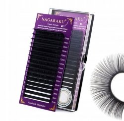 Rzęsy Nagaraku Mink B 0,1 13 mm 16 pasków czarne