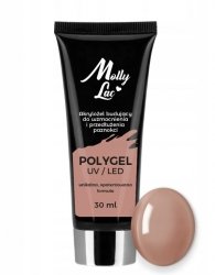 Polygel akrylożel budujący MollyLac HEMA/Di-HEMA Free Light Brown 30ml Nr 23