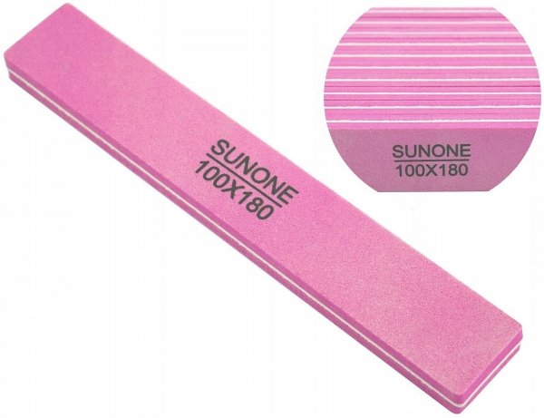 Polerka do rąk SUNONE prosty różowy 100/180