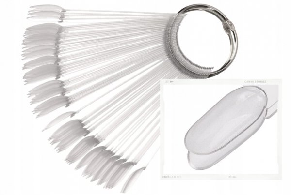 Wzornik kolorów na kółku Allepaznokcie bezbarwny