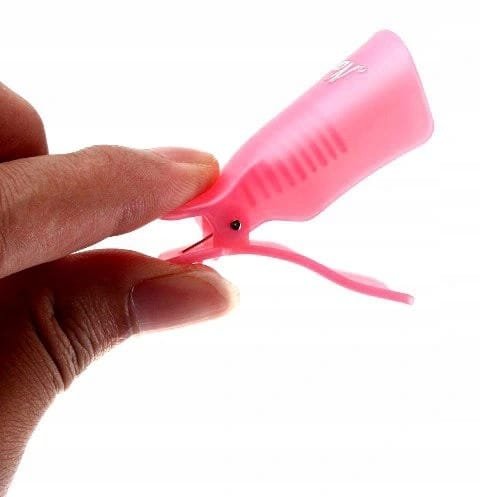 Klipsy do usuwania hybrydy, żelu, akrylu różowy Allepaznokcie 10 szt.