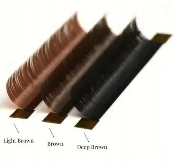 Brązowe rzęsy Wave Brown - C 0,07 11mm- BROWN Noble Lashes
