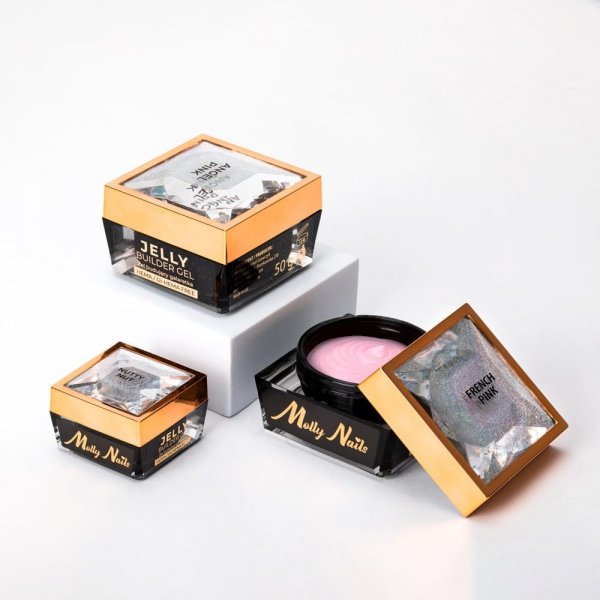 Żel Do Przedłużania Paznokci MOLLYNAILS Jelly 15g French Pink RóżowyRóż