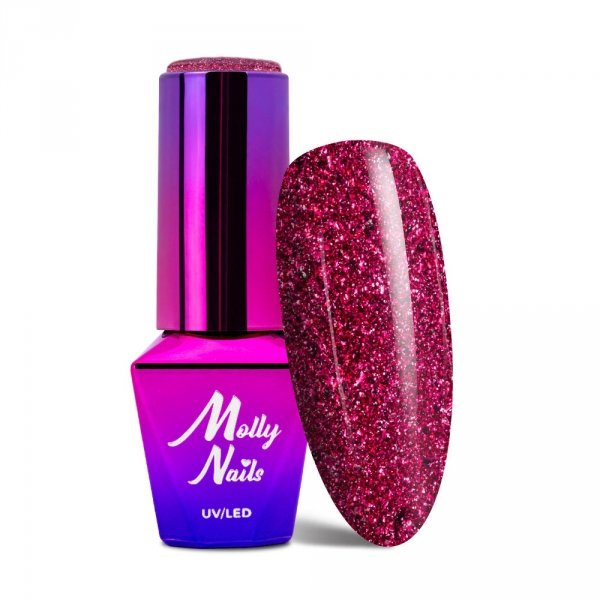Lakier hybrydowy Molly Nails Luxury Glam Midnight Kiss 8g Nr 548