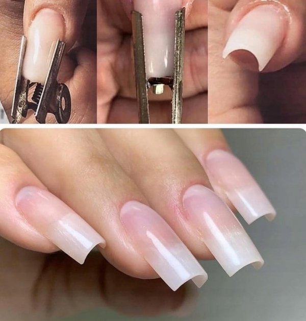 KLIPS ZACISKARKA KLAMRA METALOWA DO ZACISKANIA TUNELU PAZNOKCI SREBRNA 4cm