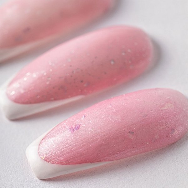 2+1gratis Lakier hybrydowy MollyLac Sparkling French Shining princess HEMA/Di-HEMA Free 10g Nr 702