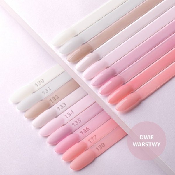 Lakier hybrydowy Molly Nails French Manicure Delicate Brown HEMA/Di-HEMA Free 8g Nr 132