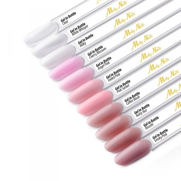 Żel do paznokci w butelce z pędzelkiem Gel in Bottle Molly Nails Pro Salon Nutty Nut HEMA/Di-HEMA Free 15g