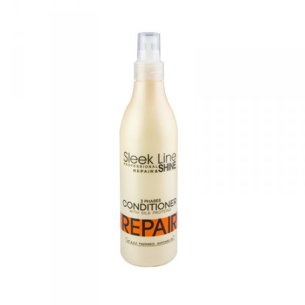 Stapiz Odżywka dwufazowa do włosów suchych, zniszczonych z jedwabiem Sleek Line Repair 2 phases 300ml.