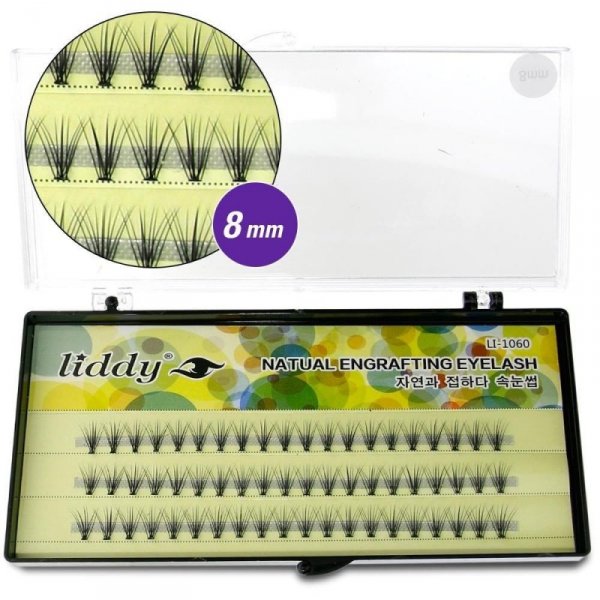 Rzęsy kępki luksusowe Liddy (LI-1060) 8mm czarne