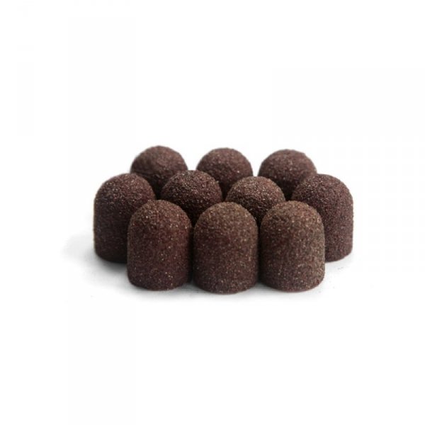 Kapturki do pedicure gradacja 240 13 mm 100szt AlleMed Brązowy Brown
