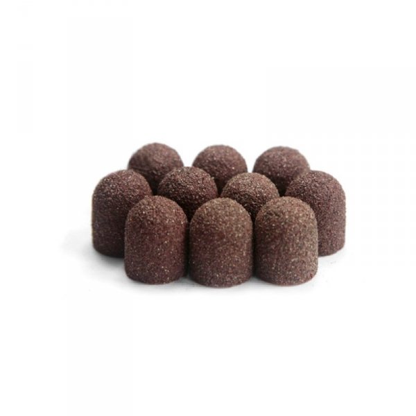 Kapturki do pedicure gradacja 80 10 mm 100szt AlleMed Brązowy Brown