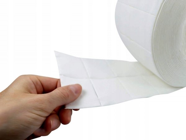 Waciki Zelletten bezpyłowe 12 warstw bezpyłowe, w rolce 500 szt.