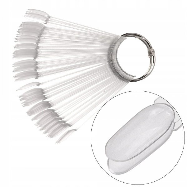 Wzornik kolorów na kółku Allepaznokcie bezbarwny