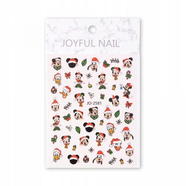 Naklejki Do Zdobienia Paznokci Samoprzylepne Świąteczne Zimowe JO-2581