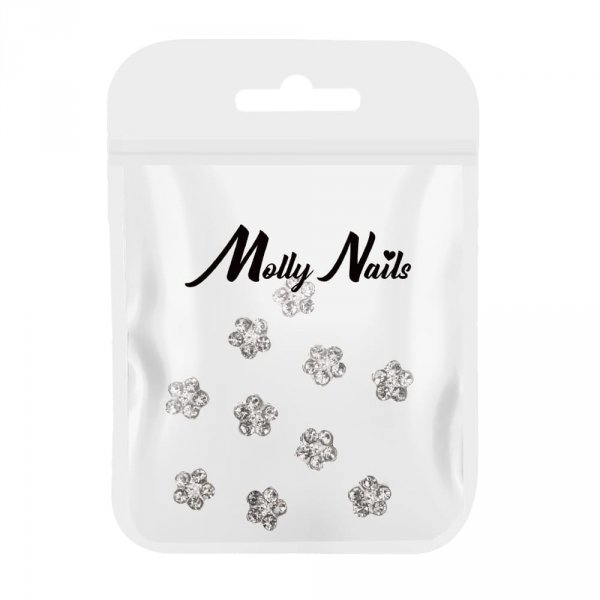 Kwiatki 3D do zdobienia paznokci Molly Nails K1122 10 szt