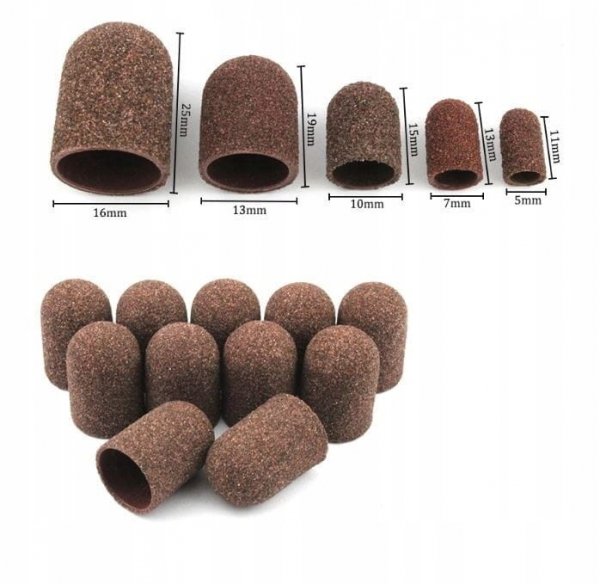 Kapturki do pedicure i manicure 10 mm 10 szt gradacja 120