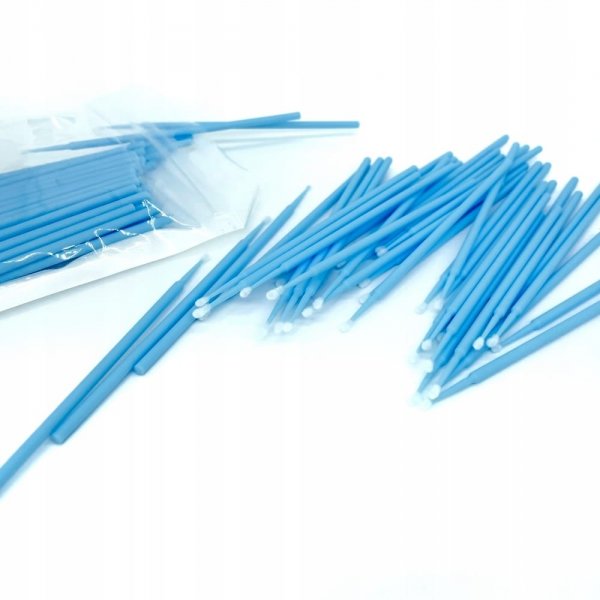 Aplikatory mikroszczoteczki duże w woreczku (100 szt. op.), błękitne