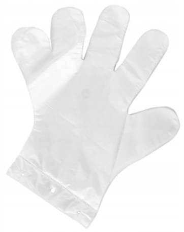 Rękawiczki foliowe jednorazowe HDPE 100 szt rozmiar M