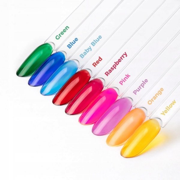 Top Hybrydowy MOLLYNAILS 10g Crystal Glass No Wipe Kolorowy Blue Niebieski