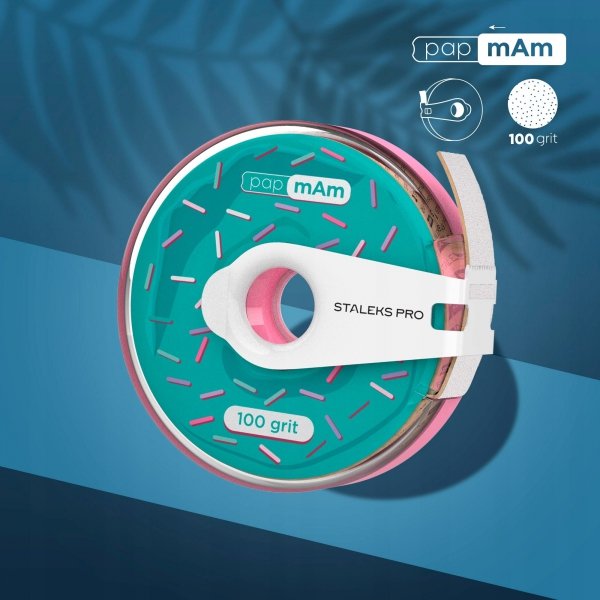 Taśma ścierna biała papmAm EXPERT 100 grit w plastikowym pudełku