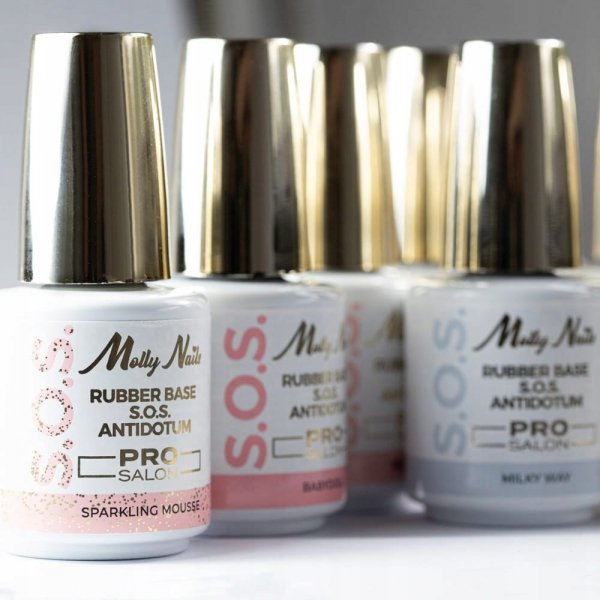 Baza Kauczukowa MOLLYNAILS 15g S.O.S. Antidotum Pro Salon Babydoll
