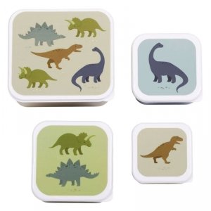  Lunchboxy śniadaniówki dla dzieci - Dinozaur - A Little Lovely Company - 4 szt.
