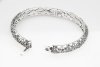 Bransoleta Srebro rodowane Markazyty BDM3227