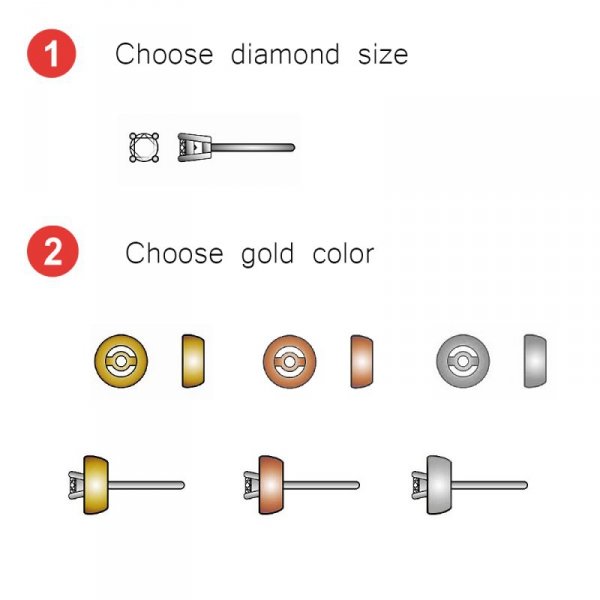 Kolczyki Złoto Diament KZD5010M