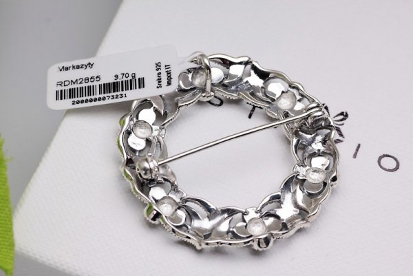 Broszka Srebro rodowane Markazyty RDM2855