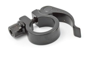 Obejma wspornika siodła 28.6 mm + zacisk czarna