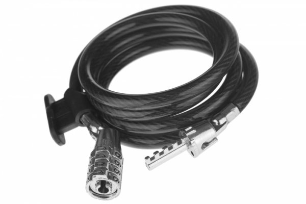 Zamknięcie spiralne na szyfr TonyON TY519 8x1200mm czarne