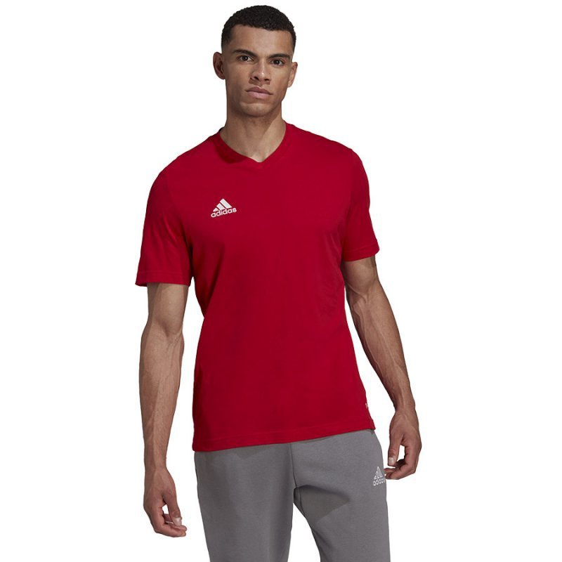 Koszulka adidas ENTRADA 22 Tee HC0451 czerwony XXL