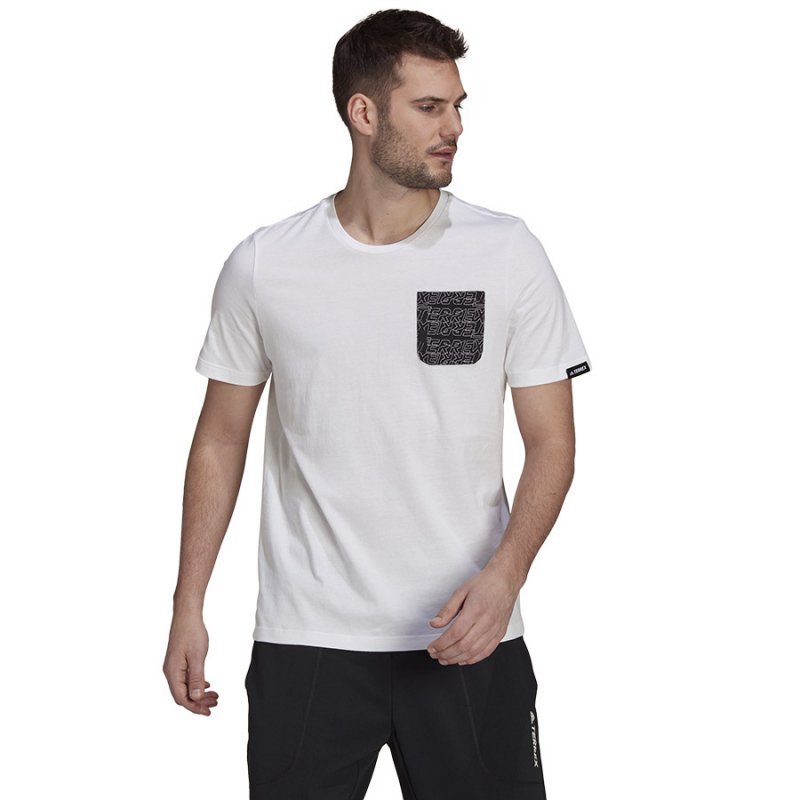 T-Shirt adidas TX Pocket Tee GU8993 biały M