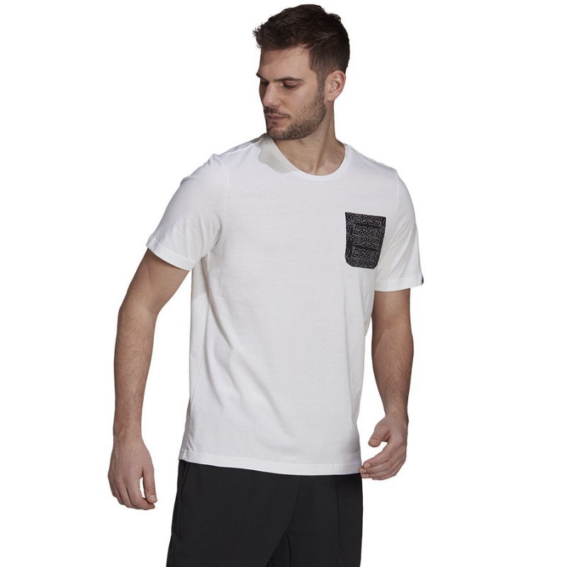 T-Shirt adidas TX Pocket Tee GU8993 biały M